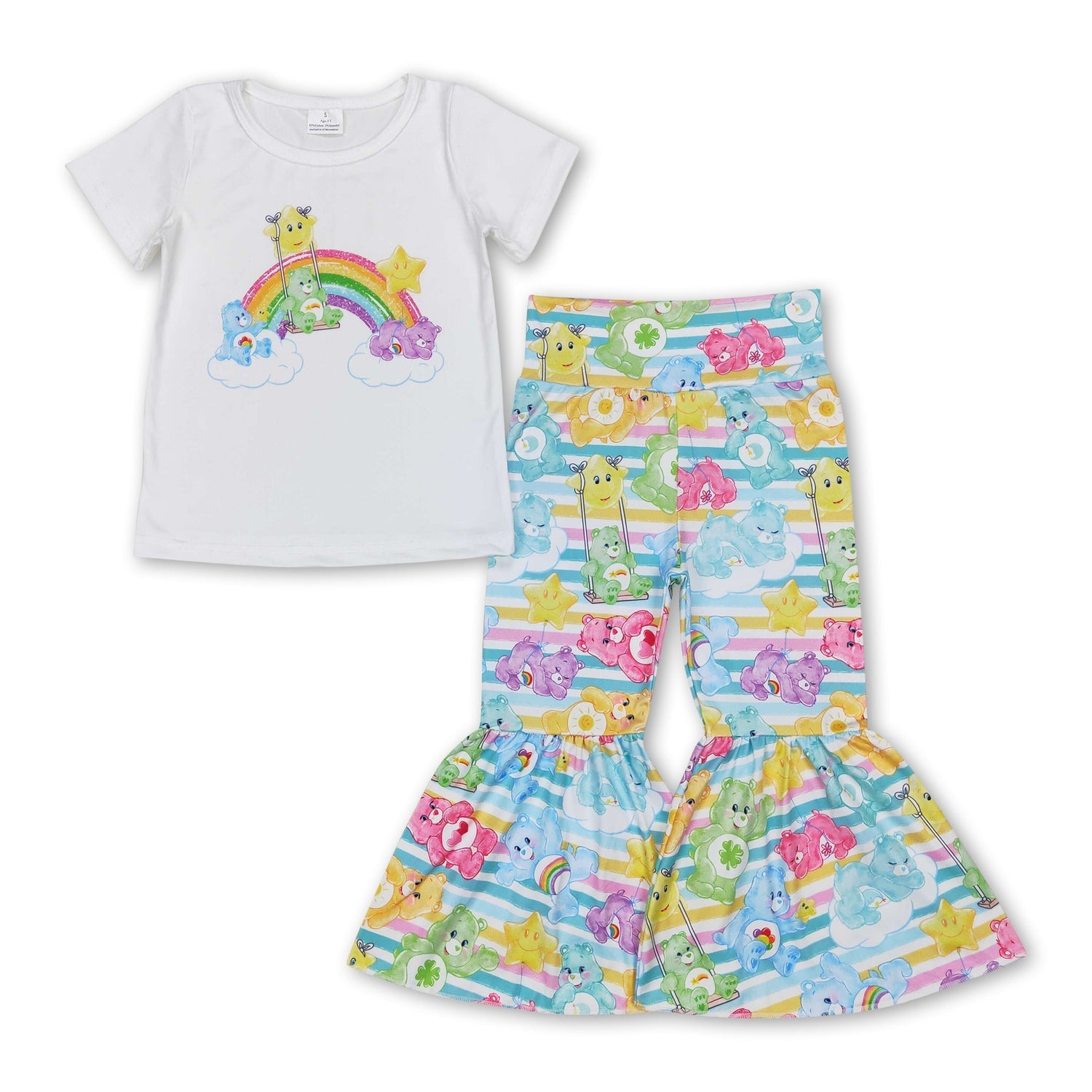 Rainbow bear clover girls st patrick&