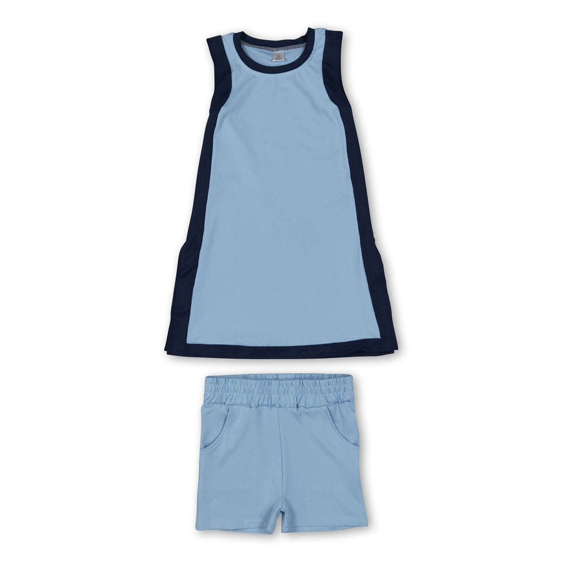 Light blue navy dress shorts girls team active outfits