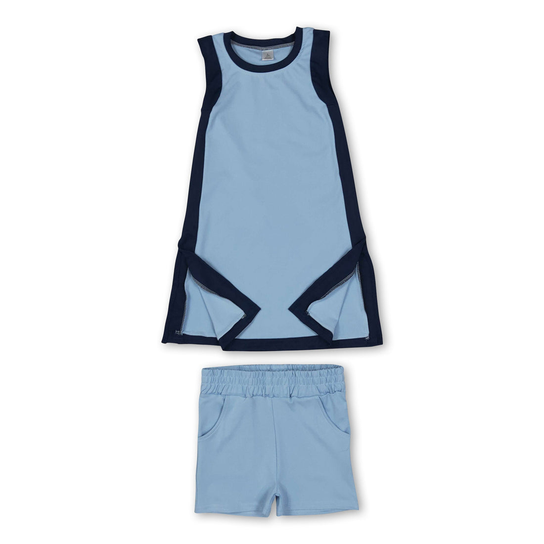 Light blue navy dress shorts girls team active outfits