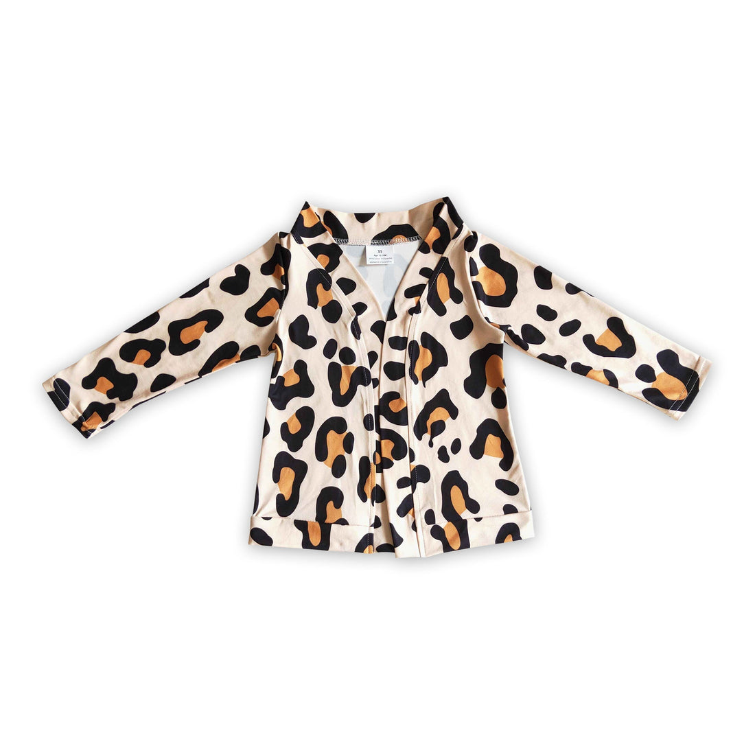 Leopard long sleeves baby girls fall winter cardigan