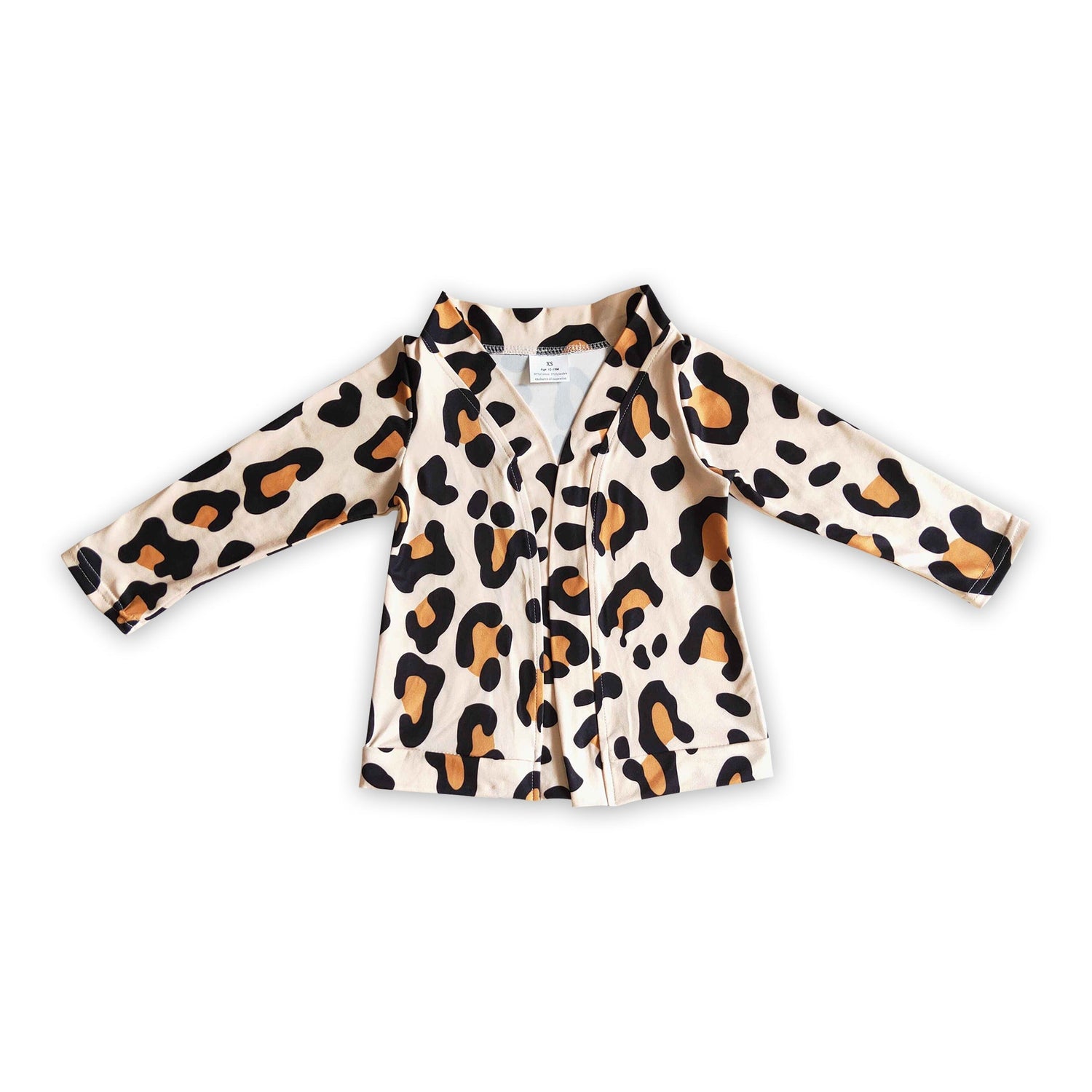 Leopard long sleeves baby girls fall winter cardigan