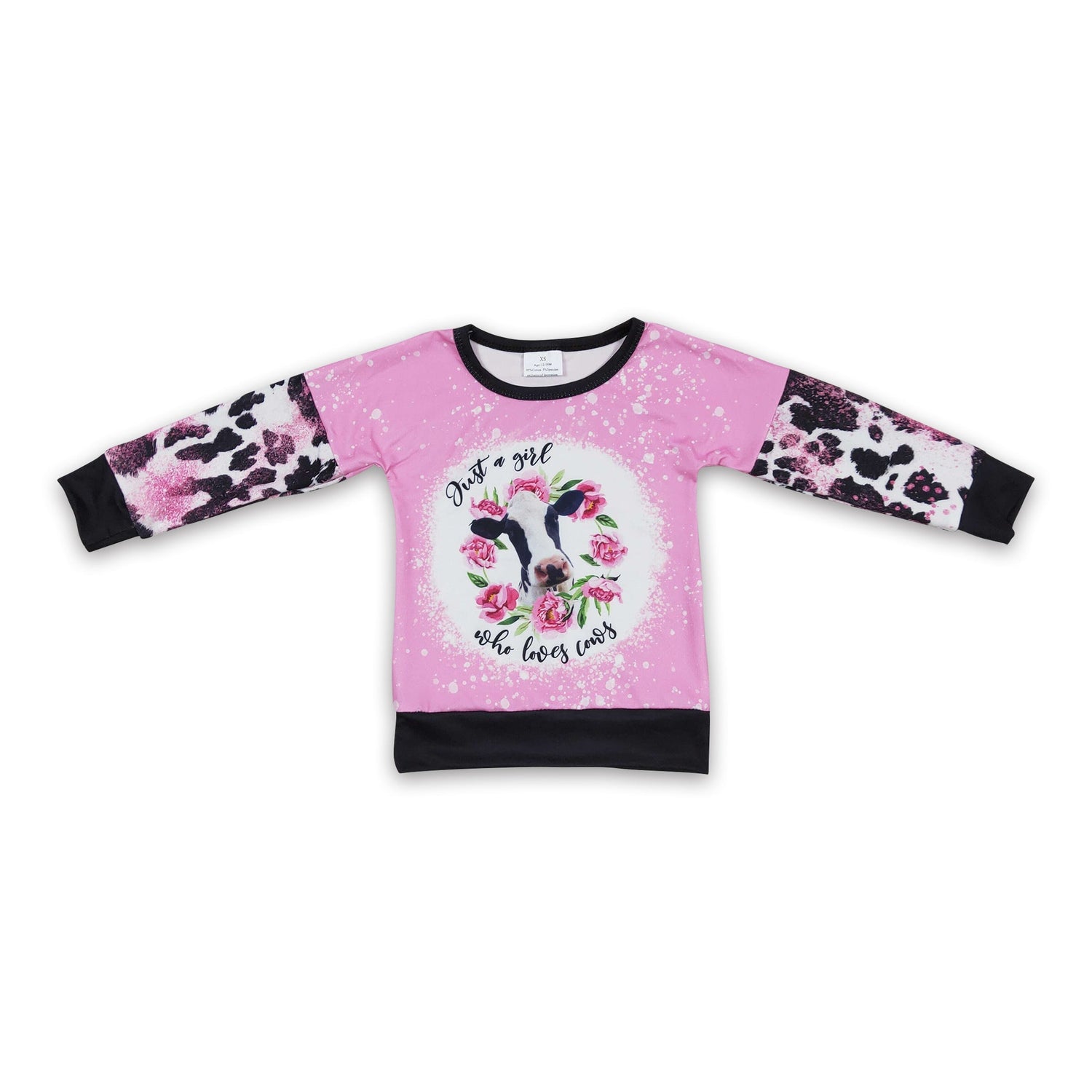 Just a girl who loves cows floral sweatshirt