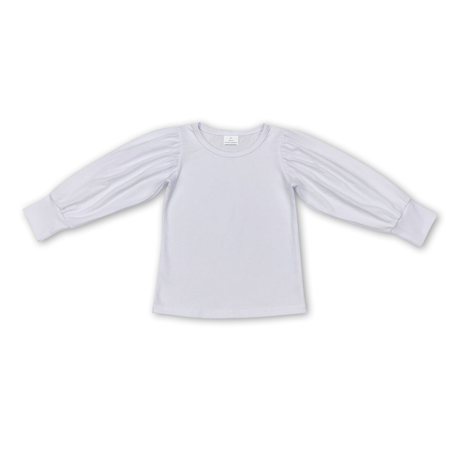White long sleeves top kids girls shirt