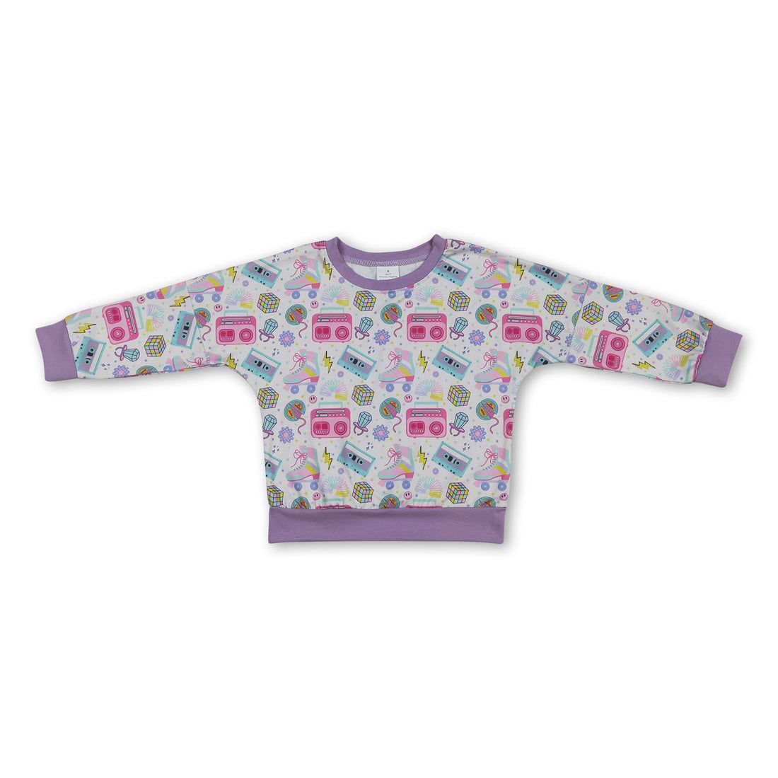 Long sleeves skates music kids girls shirt