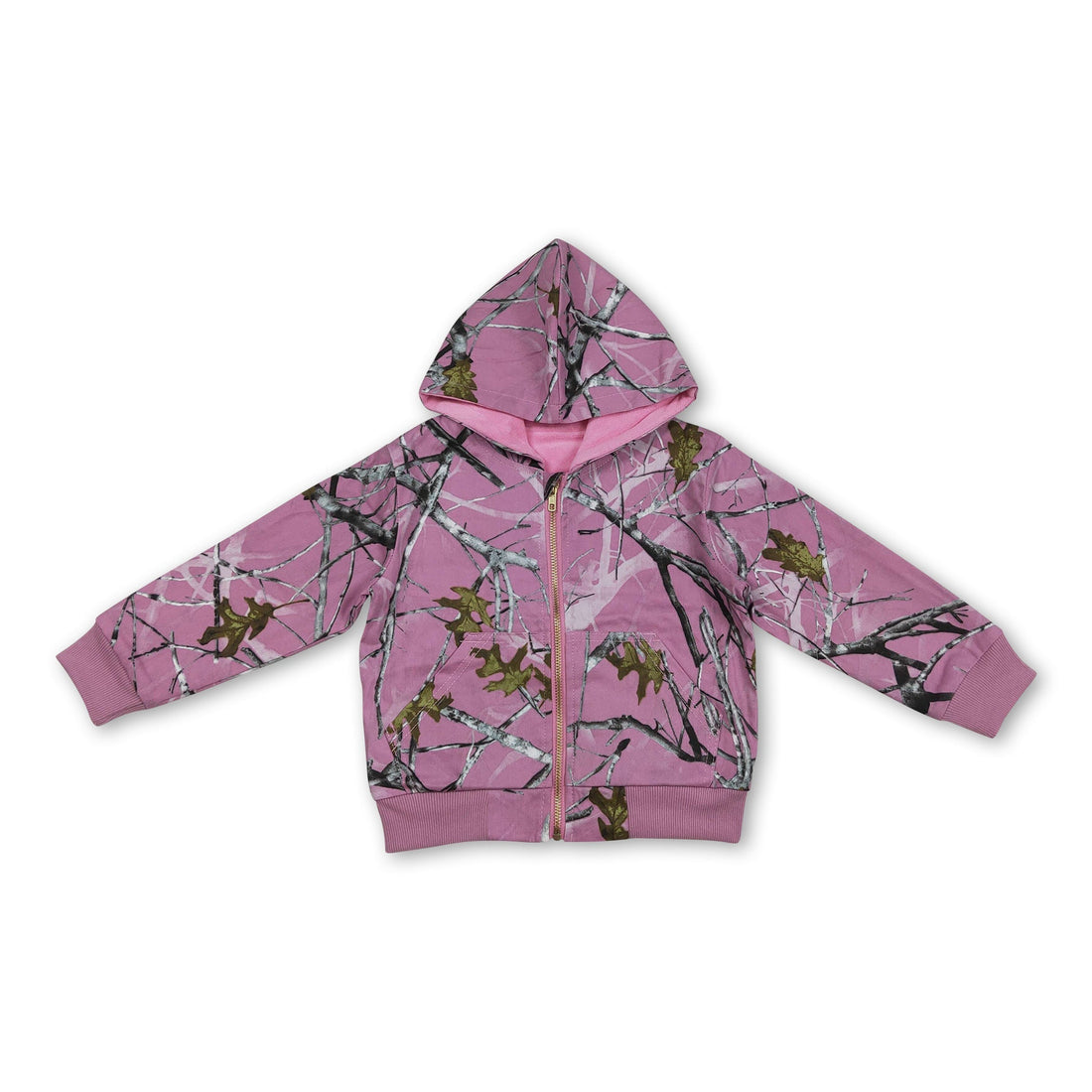 Pink camo long-sleeve winter girls&