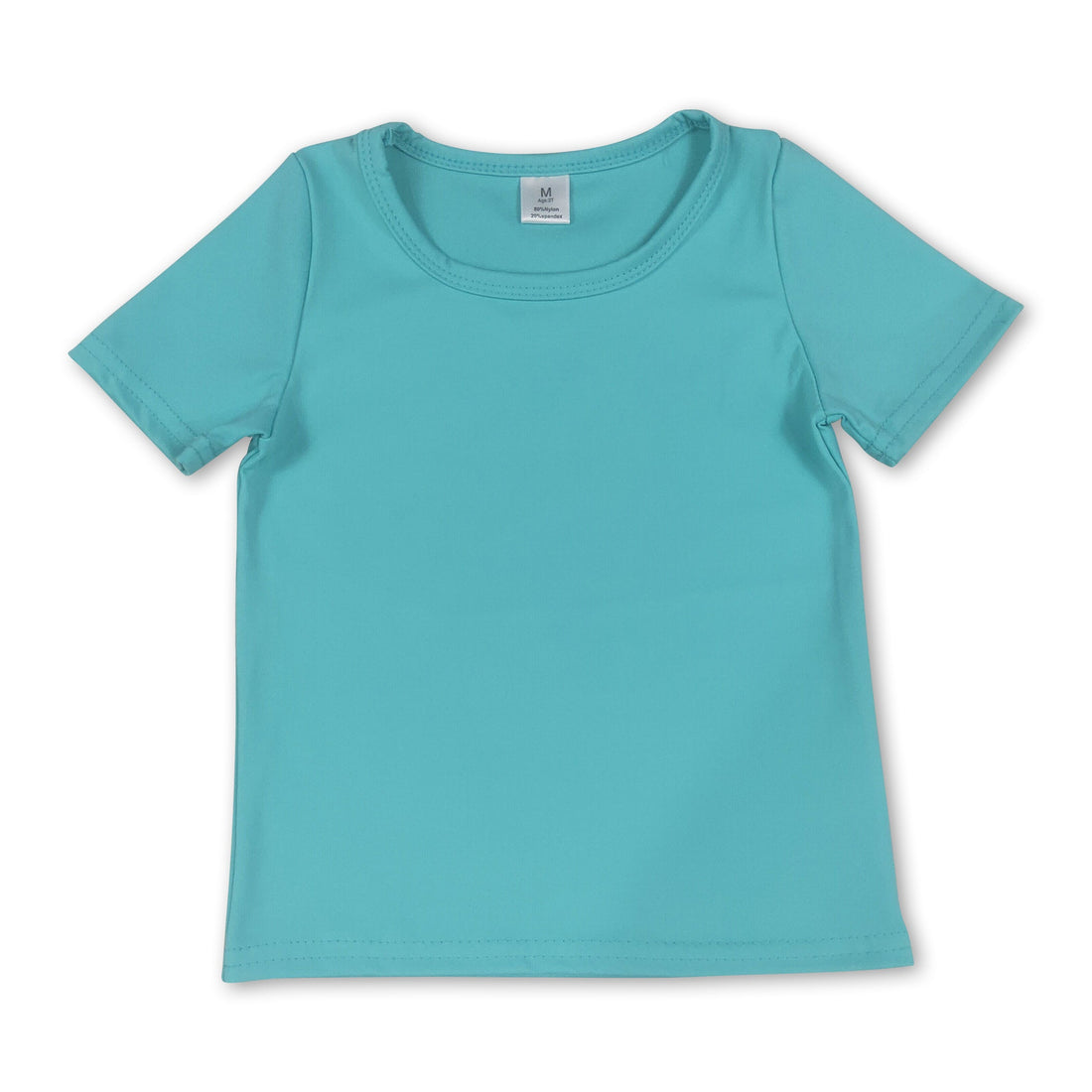 Girls short sleeves aqua yoga active top by Mini Rodeo, lightweight summer girls&