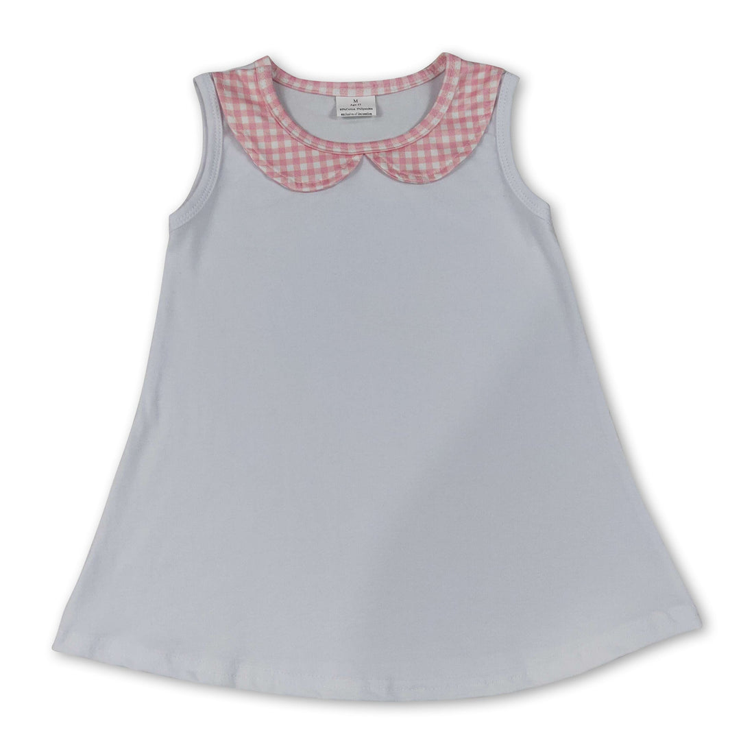 Pink plaid sleeveless girls&
