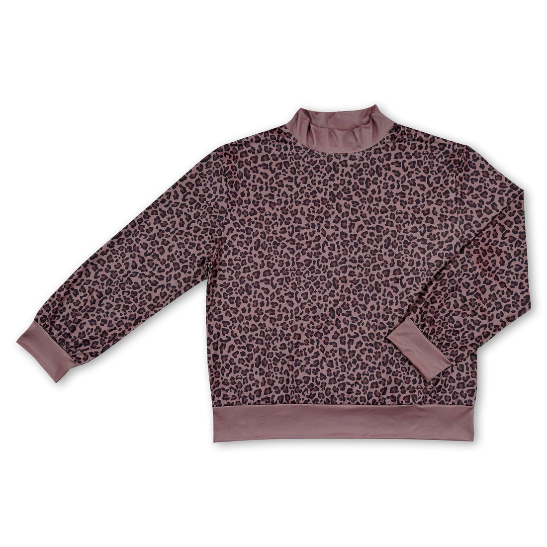 Long sleeves leopard adult women fall top