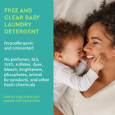 Puracy baby laundry detergent in a white bottle, gentle formula for infants, with a clean, fresh appearance and baby-safe label on the front.