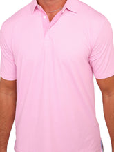 White Water Life Vineyard Polo shirt in classic gingham pink with a collared neckline and short sleeves.