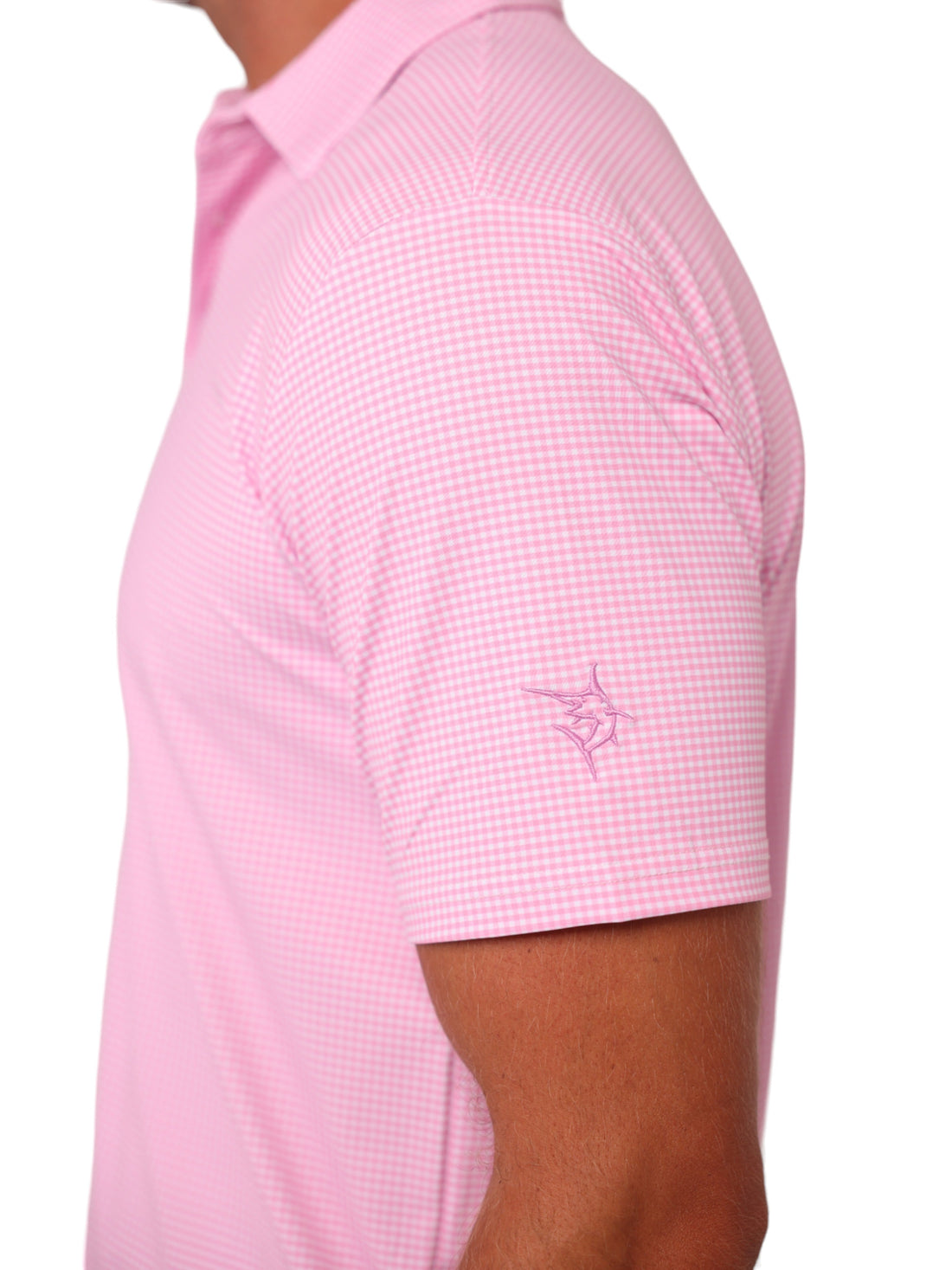 White Water Life Vineyard Polo in classic gingham pattern, men&