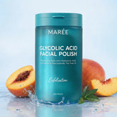 Maree glycolic acid pads, 200-piece jar, soft cotton pads infused with exfoliating glycolic acid for skincare.