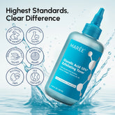Maree Glow Boost Glycolic Face Toner bottle with clear liquid and minimalist label, designed for exfoliating and brightening skin.