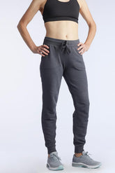 Goal Five Freasy Jogger in carbon color, lifestyle image showing comfortable jogger pants with a relaxed fit and casual style.