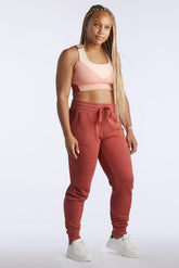 Goal Five Freasy Jogger lifestyle pants in cinnabar color, featuring relaxed fit and comfortable fabric for casual wear.