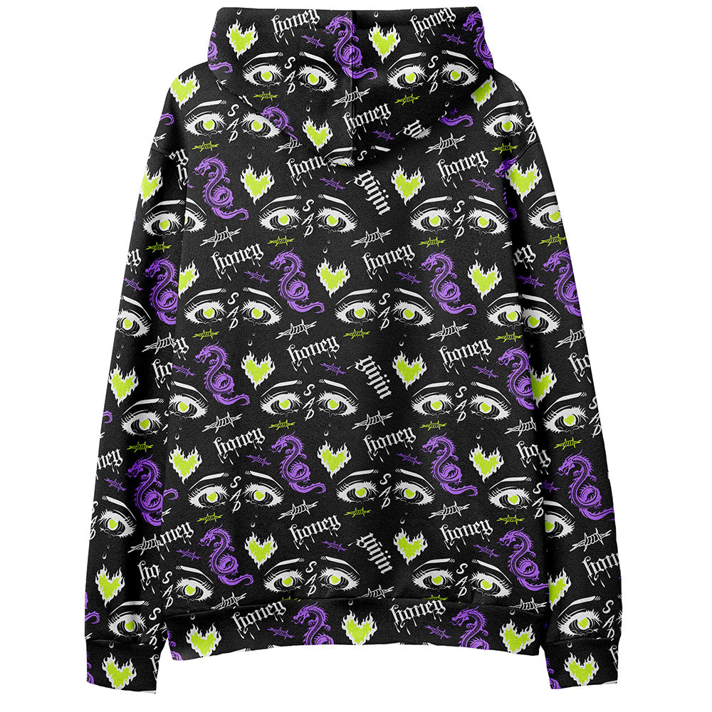 Yūjin Clothing Honey Hoodie in soft fabric with honey-colored design, featuring a hood and casual fit.