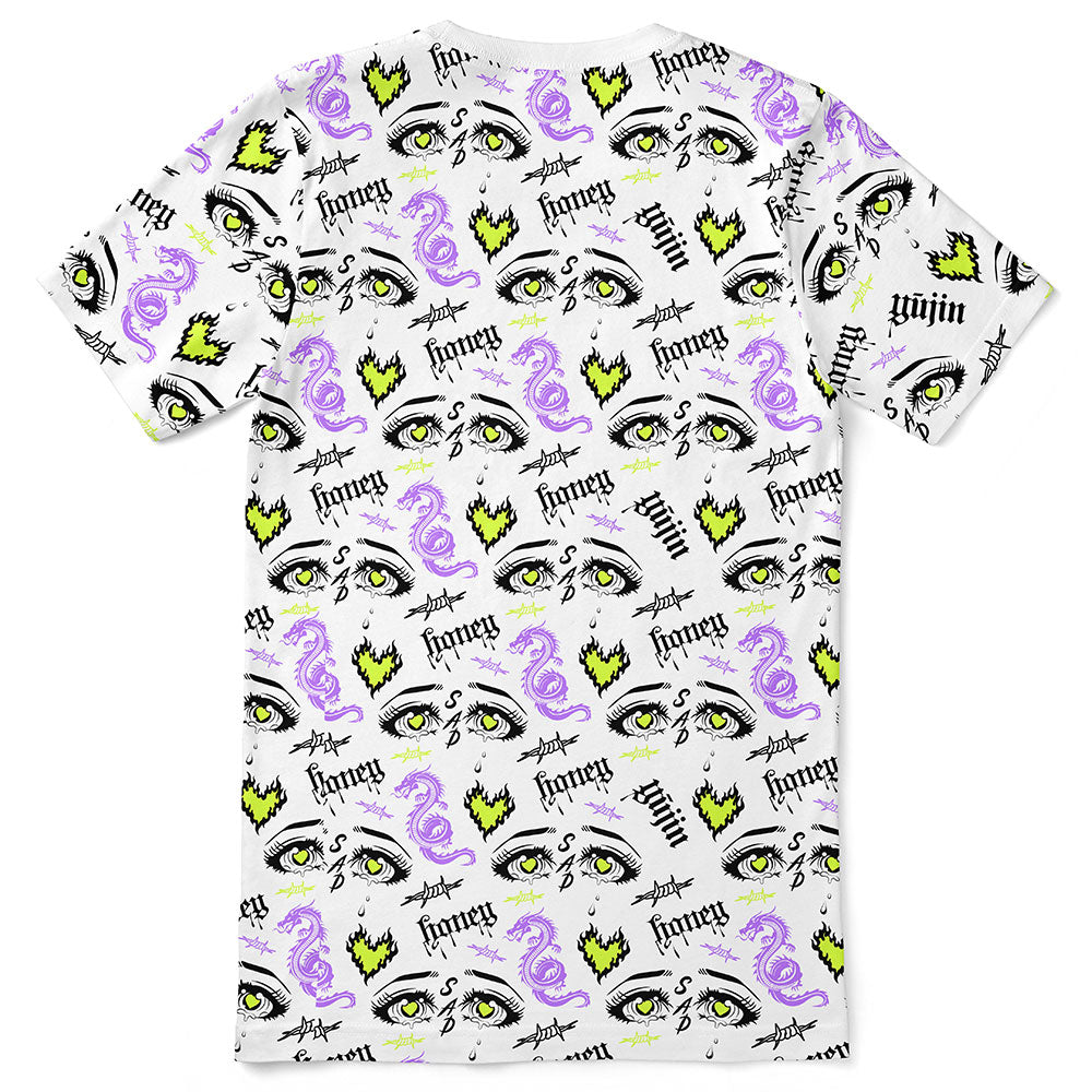 Yellow Honey T-Shirt by Yūjin Clothing featuring a casual fit and soft fabric, perfect for everyday wear.