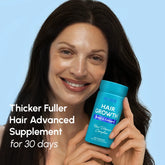 Maree Biotin and Collagen Hair Growth Complex supplement bottle with tablets, promoting healthy hair growth and strength.