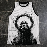Front view of a Halo Jersey shirt by Any Means Necessary Clothing, featuring a stylish design on the front.