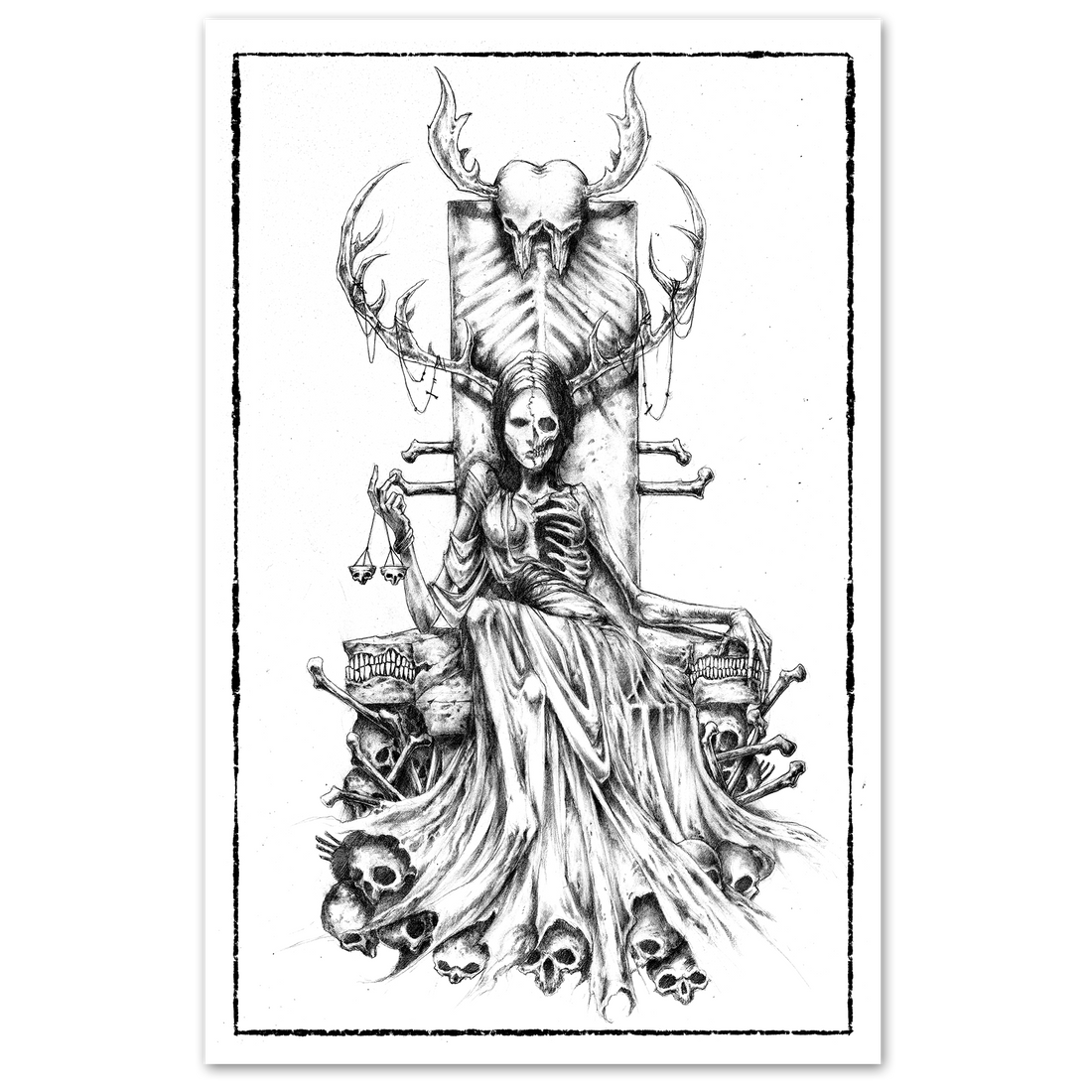 Hel Print poster by Any Means Necessary Clothing featuring bold, artistic design on 11x17 inch paper.