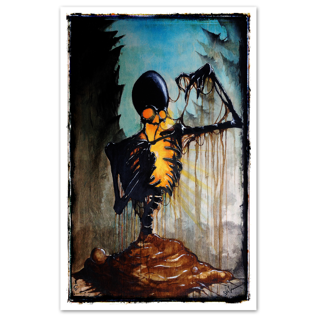 Hexxus poster by Any Means Necessary Clothing featuring vibrant, detailed artwork on an 11x17 inch print.
