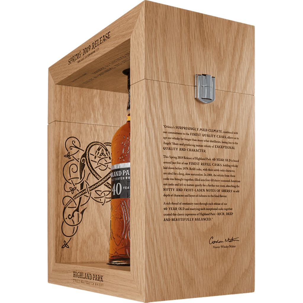 Highland Park 40 Year Old Single Malt Scotch Whiskey