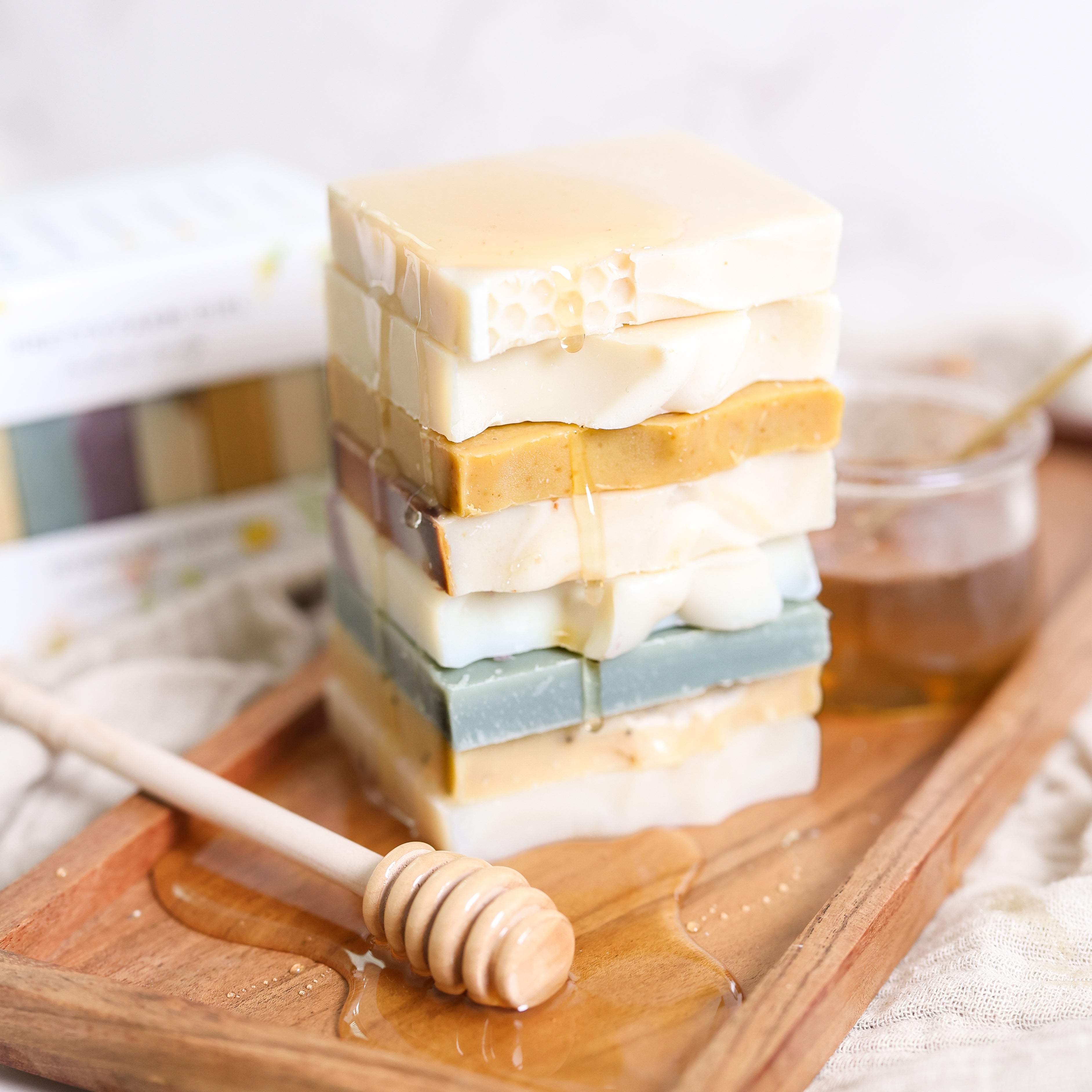 Honeycomb Harvest  Goat Milk &amp; Tallow Soap Sampler
