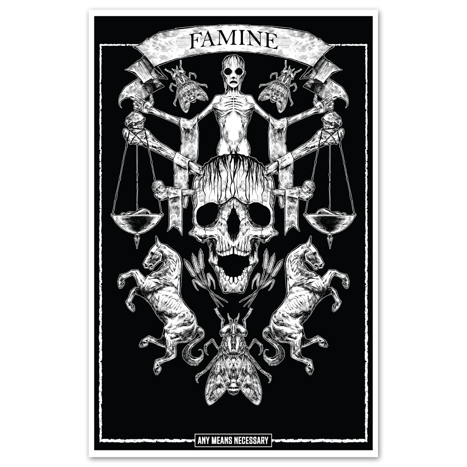 4 Horsemen Famine Print
