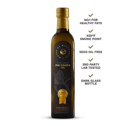 Macadamia Oil Extra Virgin Cold Pressed 16.9 oz.