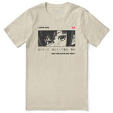 Yūjin Clothing I Love You T-Shirt featuring a casual fit with a printed "I Love You" message on soft fabric.