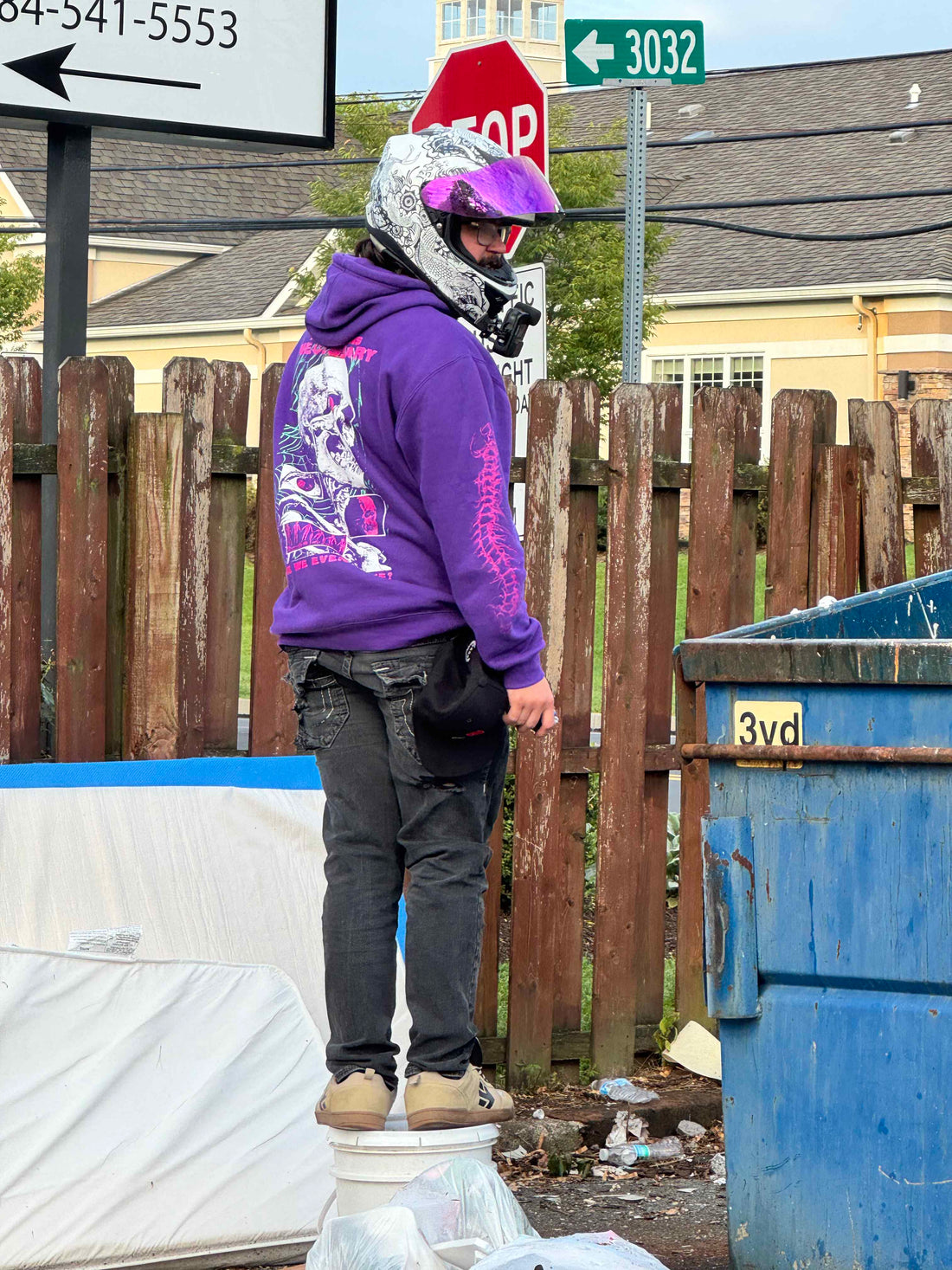 Purple Are We Even Alive hoodie by Any Means Necessary Clothing, featuring a comfortable pullover design and casual fit.