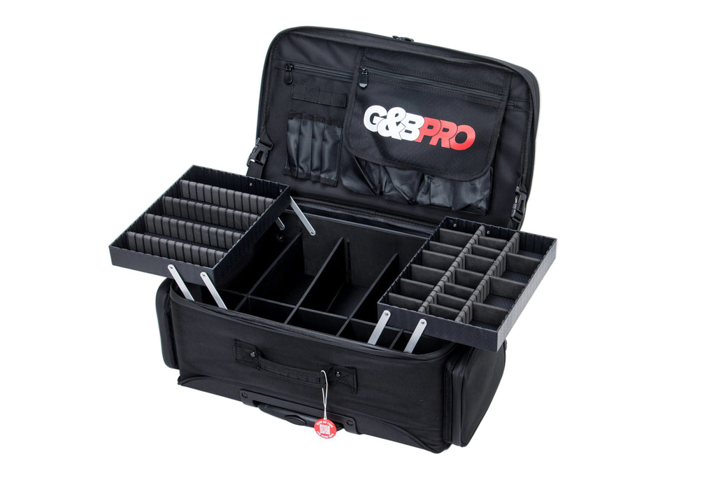 Rover Roller Duo Mobile Workstation with Extending Tray System – OG Black