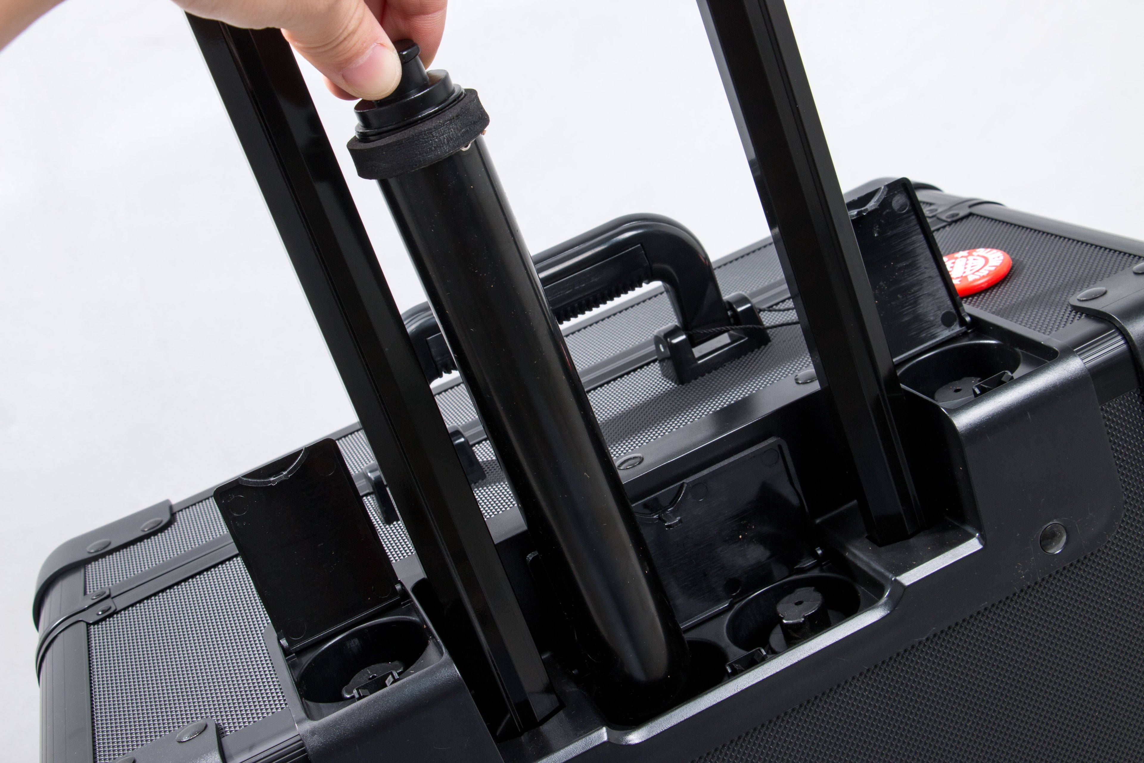 Roller Elite Mobile Workstation with LED Mirror & Extending Tray System – OG Black