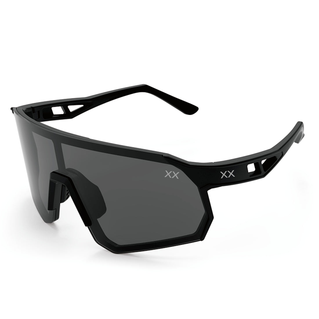Volt running glasses by BLACKOUT BARBELL with sleek frame and clear lenses, designed for comfortable athletic wear.