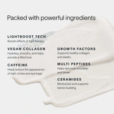 Solawave light therapy boosting eye cream with natural ingredients, designed to reduce puffiness and brighten the eye area.