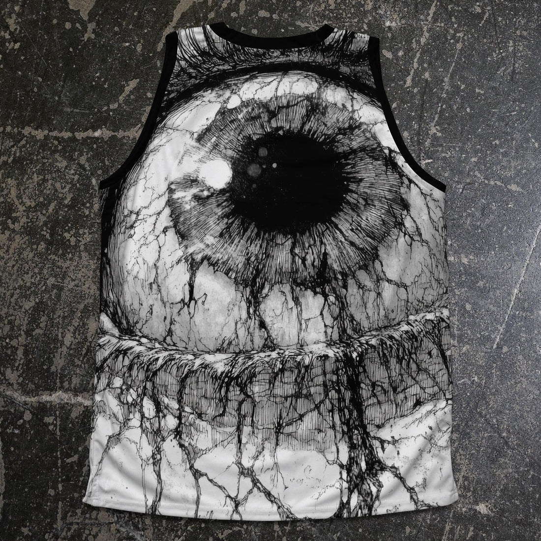 Back view of Any Means Necessary Clothing Iris Jersey shirt, featuring a comfortable fit and stylish design.