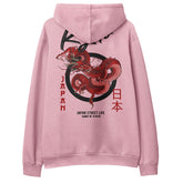 Yūjin Clothing Kyoto Hoodie in soft fabric with a stylish design and comfortable fit, featuring a hood and front pocket.