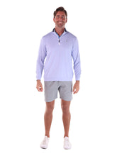 White Water Life Long Beach quarter zip long sleeve shirt in grey, showcasing its ultra-soft lightweight fabric and casual style.