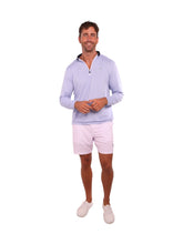 White Water Life long sleeve Long Beach quarter zip in grey gingham, lightweight and ultra soft fabric.
