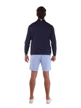 White Water Life Long Beach quarter zip long sleeve shirt in navy, ultra-soft and lightweight with a comfortable fit.