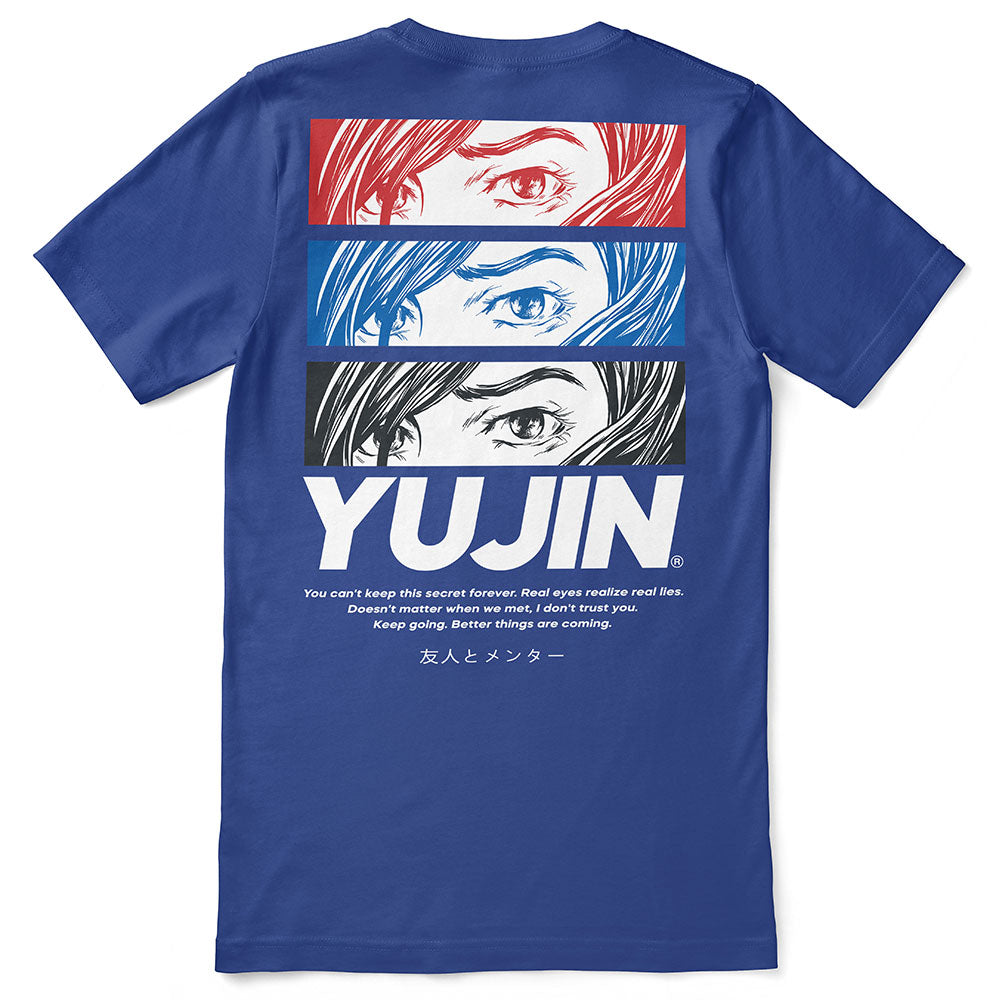 Yūjin Clothing Lies T-Shirt featuring a comfortable fit and stylish design, displayed on a neutral background.