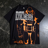 Black Allen Line Art Series T-shirt from Any Means Necessary Clothing featuring a front line art design on a casual shirt.