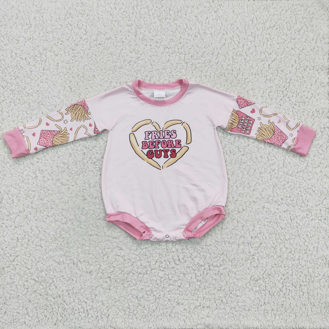 Fries heart pink baby girls Valentine&
