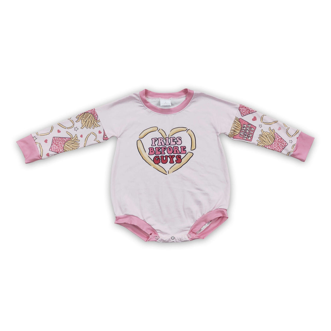 Fries heart pink baby girls Valentine&