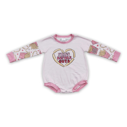 Fries heart pink baby girls Valentine&