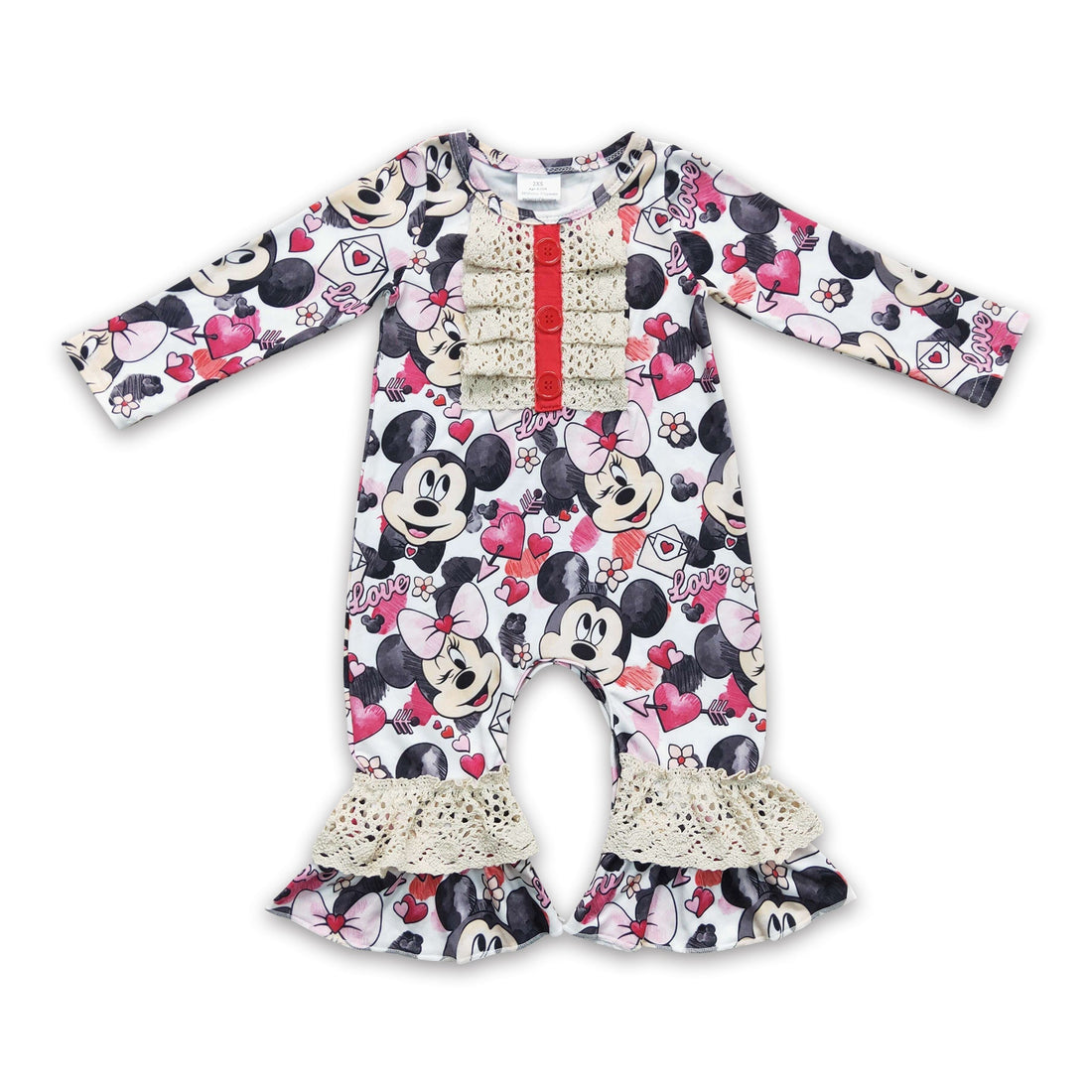 Love heart mouse baby girls Valentine&