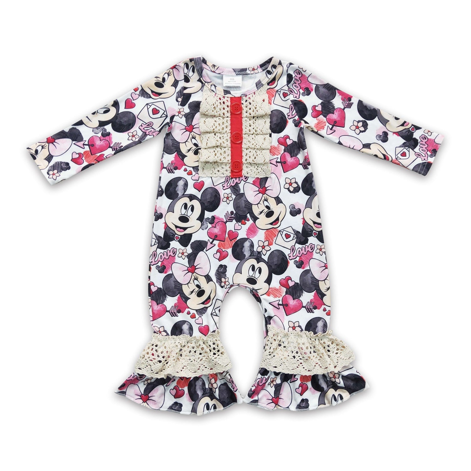 Love heart mouse baby girls Valentine&