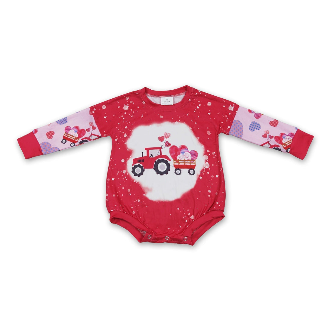 Heart truck long sleeves baby girls Valentine&
