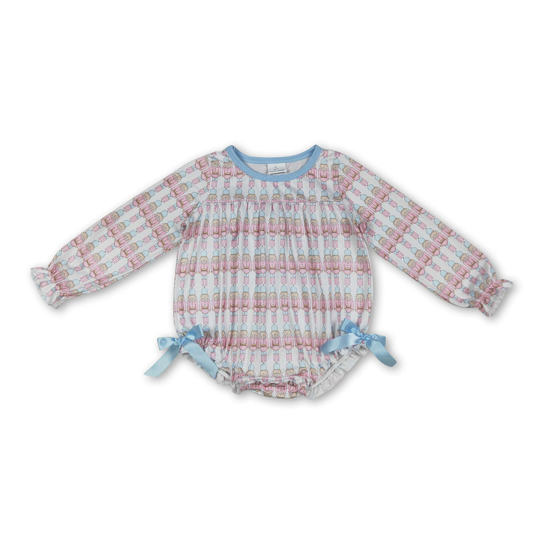 Long sleeves ballet bow baby girls Christmas romper