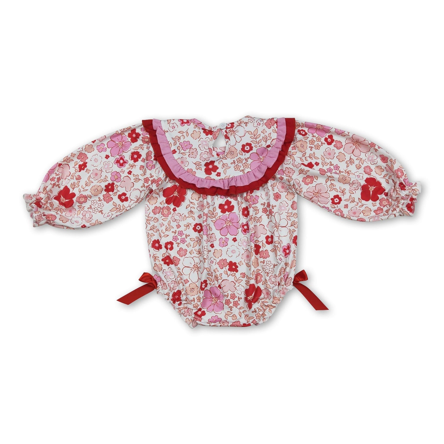 Long sleeves floral jesus loves me girls valentine&